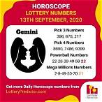 horoscope lottery numbers today